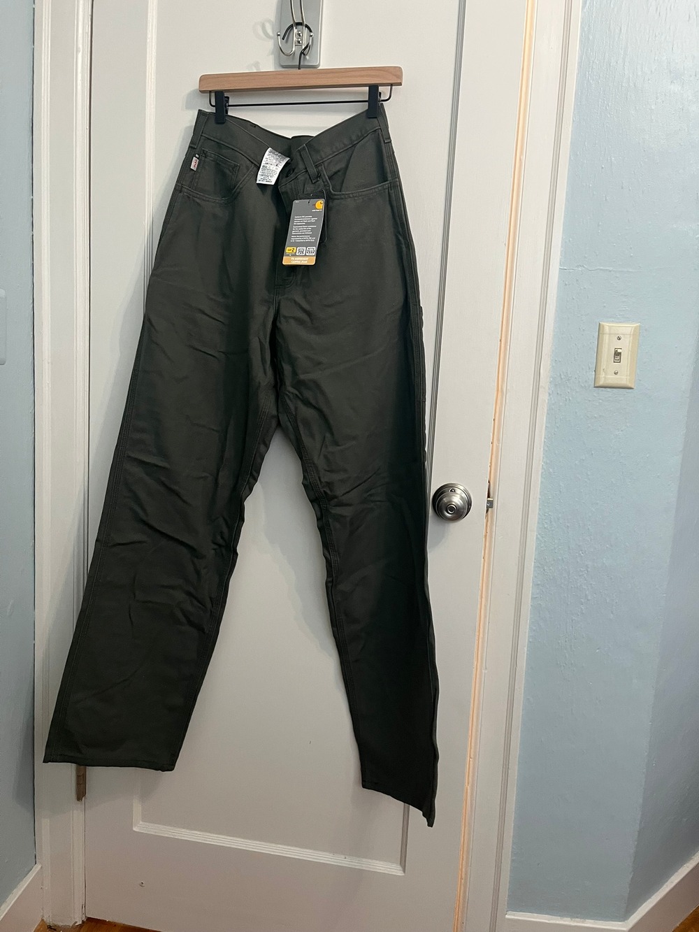 Carhartt FR Flame Resistant Midweight Canvas Jeans Men's 32x36 NWT Moss Green